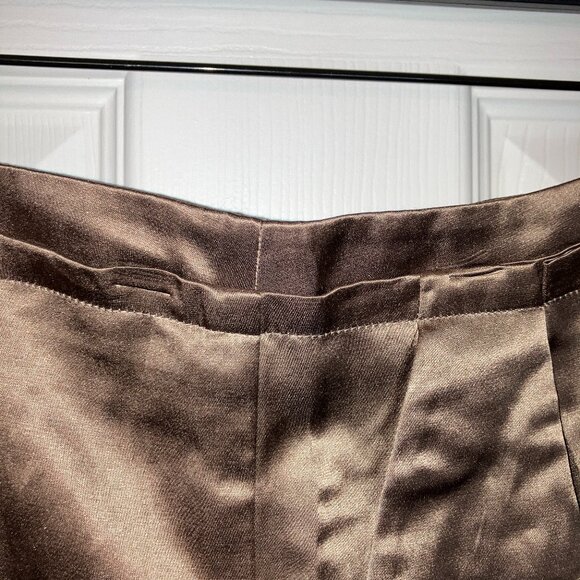 BCBGMaxAzria: NWT brown silk-blend skirt (size 2) - Picture 3 of 10